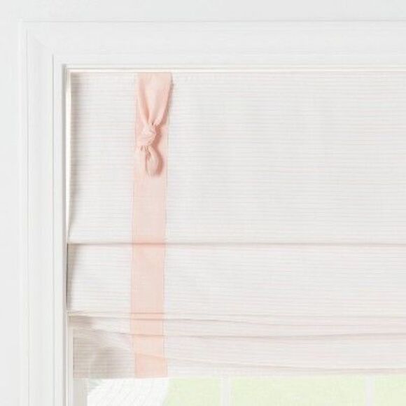 Open Box - Pillowfort - 27" x 64" Blackout Roman Kids' Shade Pink with Str Pink - Picture 1 of 4